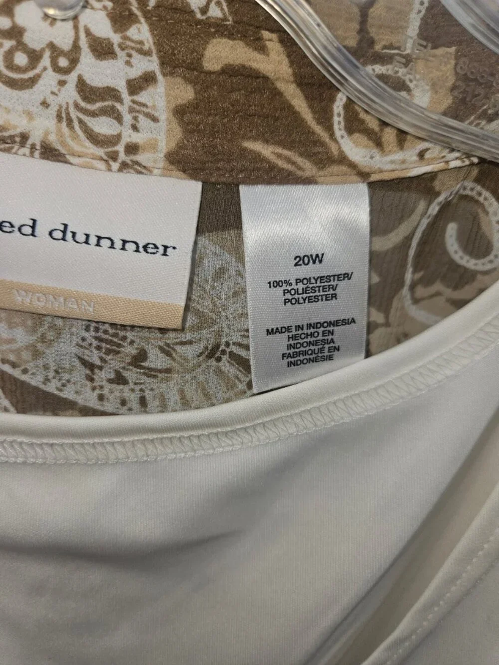 Alfred Dunner Women's 2 Piece Set 20W Butterfly Print